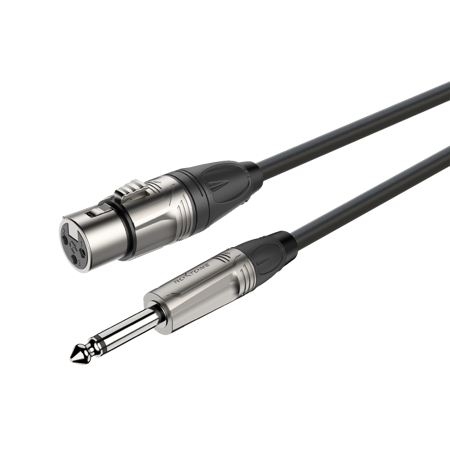 Microphone cable XLR 3-pole female - 6.3mm mono Jack plug Roxtone DMXJ210L15