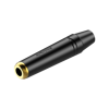 6.3mm stereo Jack, Black electrophoretic paint shell, Roxtone RJ3FPP-BG