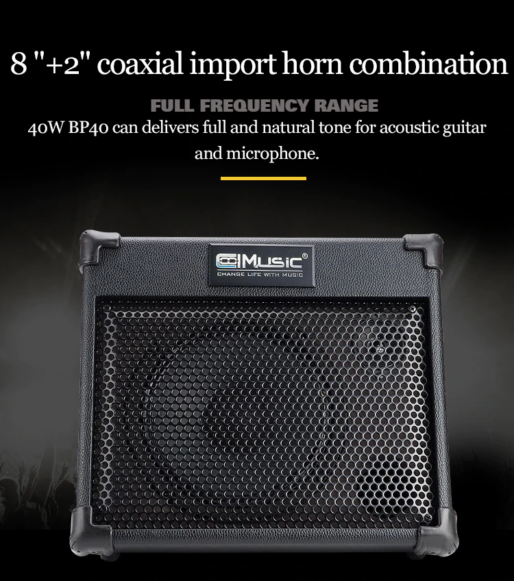 Portable Acoustic Guitar Amplifier with Bluetooth COOLMUSIC BP40 