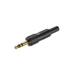 3.5mm stereo plug, Gold plated shell Roxtone RMJ3PL-B